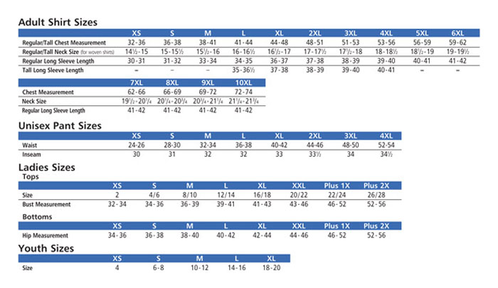 Port and company 2025 hoodie size chart